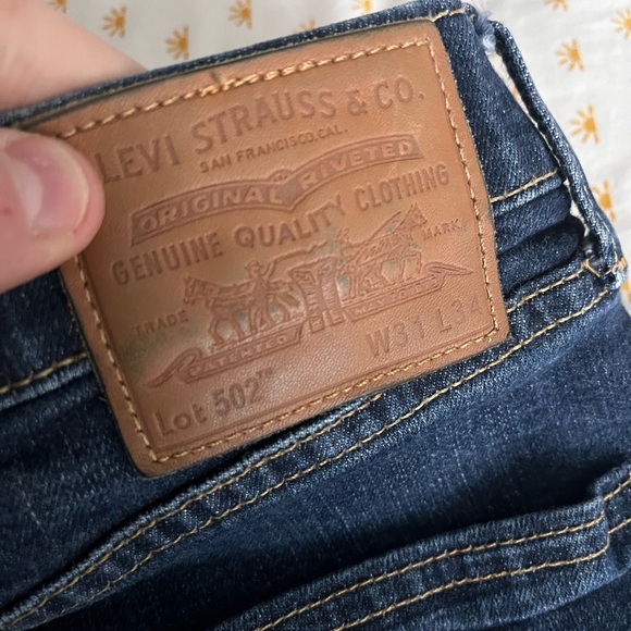 Levi’s 502 blue jeans 31x34 - Picture 3 of 4